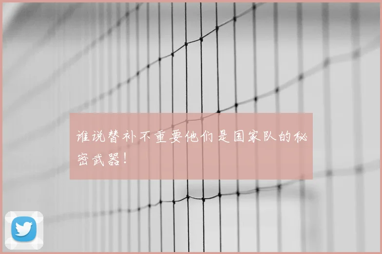 谁说替补不重要他们是国家队的秘密武器！